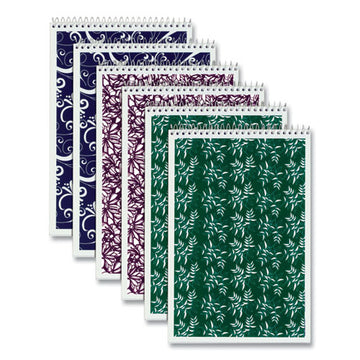 TOPS™ Fashion Steno Pad, Gregg Rule, Assorted Abstract Floral Headband Designs, 80 White 6 X 9 Sheets, 6-pack freeshipping - TVN Wholesale